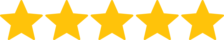 Perfect five-star rating graphic
