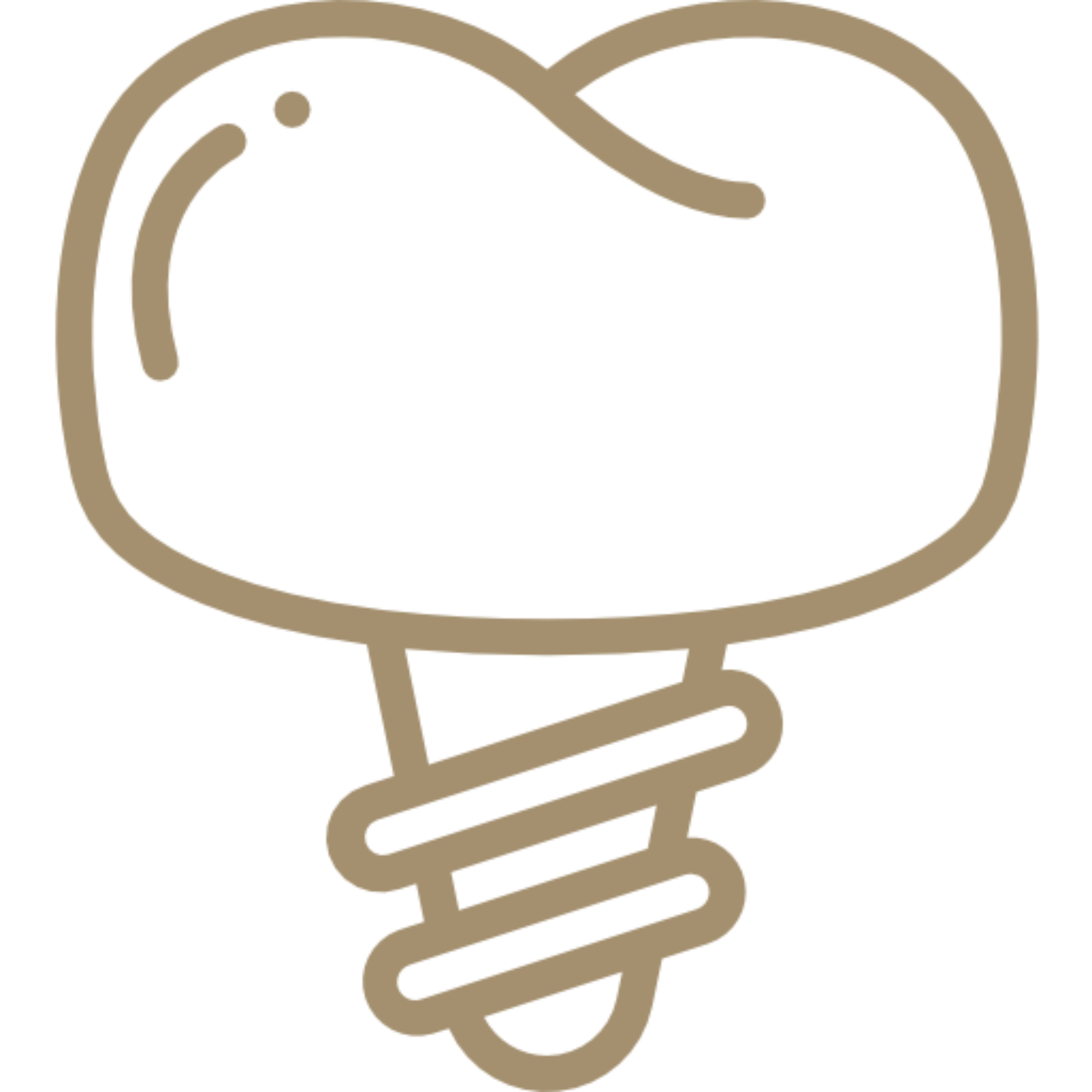 Light bulb with a heart-shaped outline, giving it a unique and eye-catching look